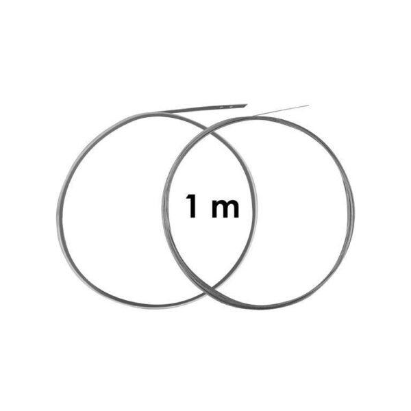 1 m de banda metálica negra con cable de acero para luminario ILUSKY