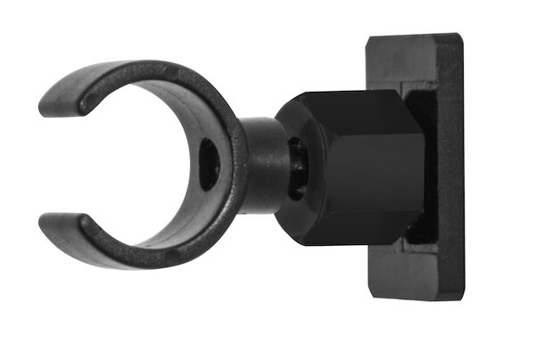 Base de sujeción lateral dirigible acabado negro para micro track magnético