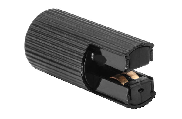 Tapa final acabado negro para micro track magnético 2 modelos