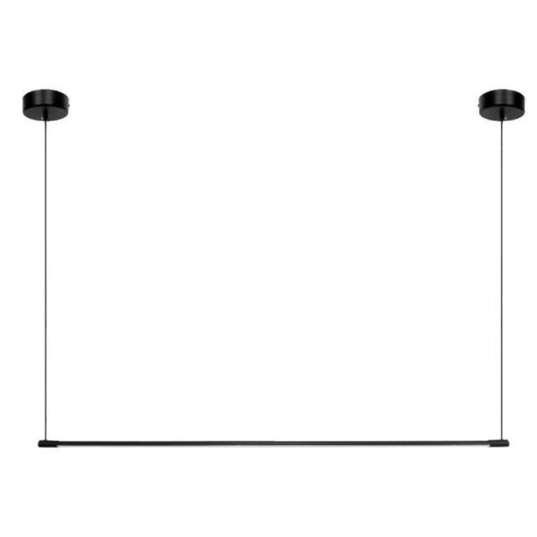 Luminario colgante led cilíndrico en color negro con cable de 1m