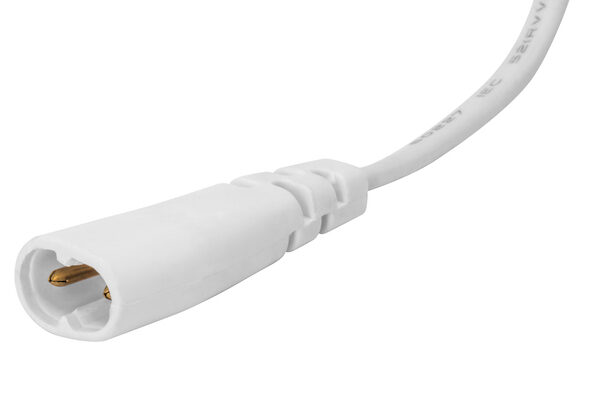 Conector macho con 60 cm de cable blanco para luminarios de la serie ILUINTWS