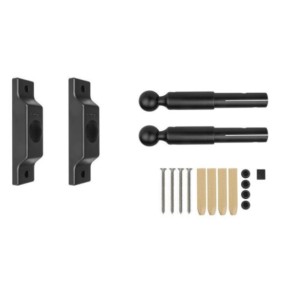 Kit de fijación para luminario ILUSKY que incluye 2 soportes para pared negros ajustables