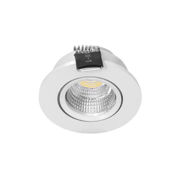 Luminario de techo LED blanco cálido 3 Watts óptica 120° redondo de empotrar