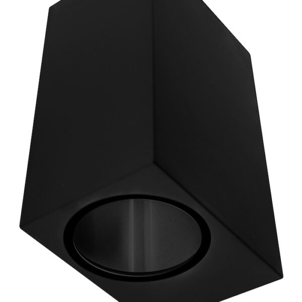 Luminario para 2 Luminarios GU10 20 Watts máx. rectangular policarbonato negro no incluye Luminarios 100-240V ca protección IP65