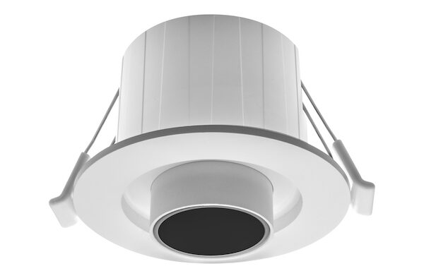 Luminario de led tipo telescópico con cambio de temperatura de color 3000 K / 4100 K / 6000 K 6 Watts óptica 38° redondo de empotrar dirigible policarbonato acabado blanco 85-265V ca protección IP20