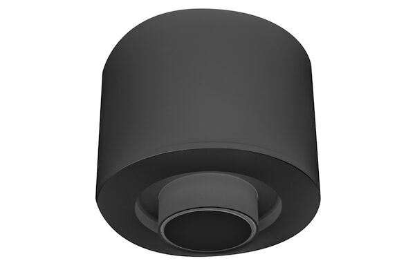 Luminario de led tipo telescópico con cambio de temperatura de color 3000 K / 4100 K / 6000 K 6 Watts óptica 38° redondo de sobreponer dirigible policarbonato acabado negro 85-265V ca protección IP20