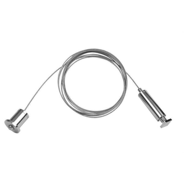 Kit de 2 cables de acero y 4 soportes para perfil de aluminio PA1911 2 m de largo