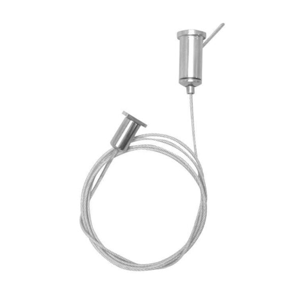 Kit de 2 cables de acero y 4 soportes para perfil de aluminio PA3535 1 m de largo