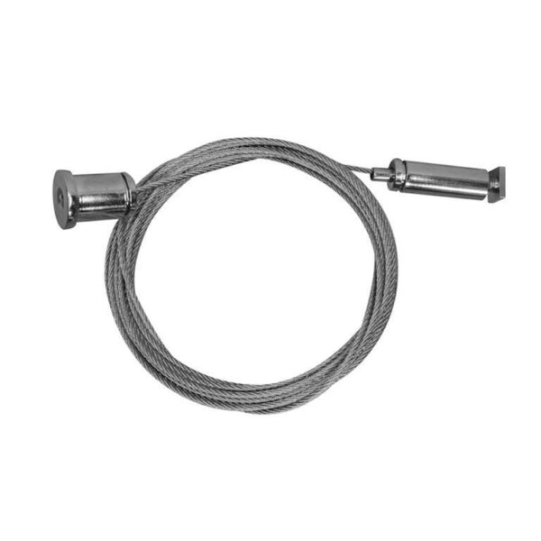 Kit de 2 cables de acero y 4 soportes para perfil de aluminio ILUPA3551UGR 2 m de largo