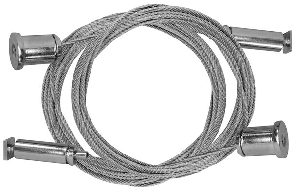 Kit de 2 cables de acero y 4 soportes para perfil de aluminio ILUPA5175N 2 m de largo