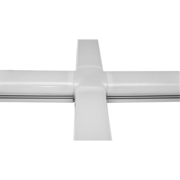 Kit de conector de metal conector de mica difusa protector de cable negro ángulo tipo X vista inferior incluye set de tornillos para perfil DXA19