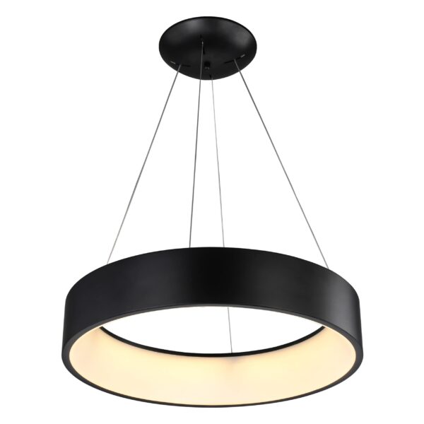 Lámpara colgante led decorativa en acabado negro y blanco con cable de 3m