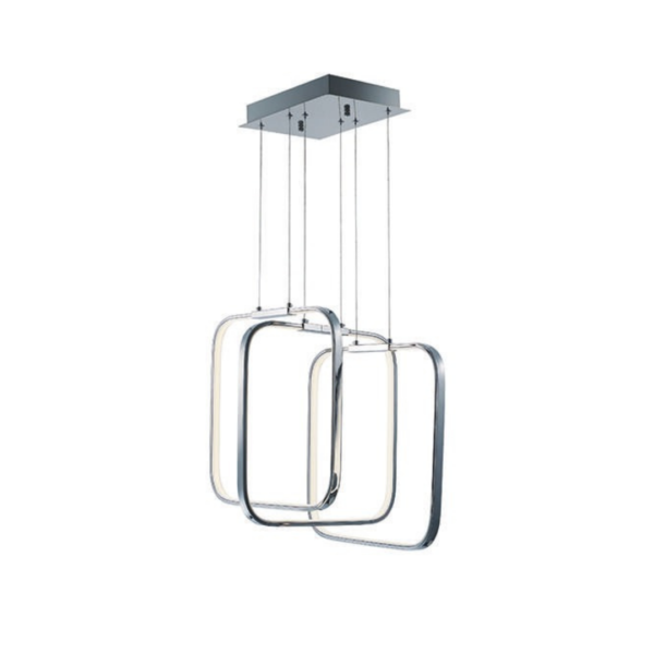 Lámpara led colgante Cromo Pulido 3 LEDS