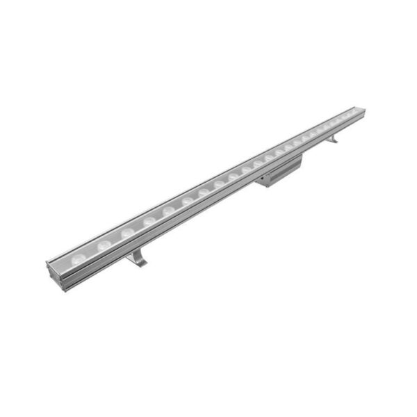 Lámpara wall washer con 18 leds blanco cálido 24 Watts óptica 45° recto de sobreponer dirigible aluminio y cristal templado 85-265V ca protección IP65