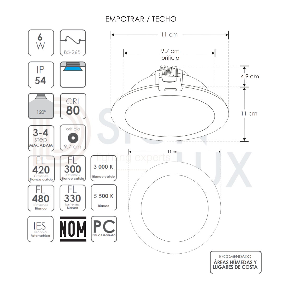 DOWNLGHT-color-blanco-ILUDOWNP6WWWE-ILUDOWNP6WWE-medidas