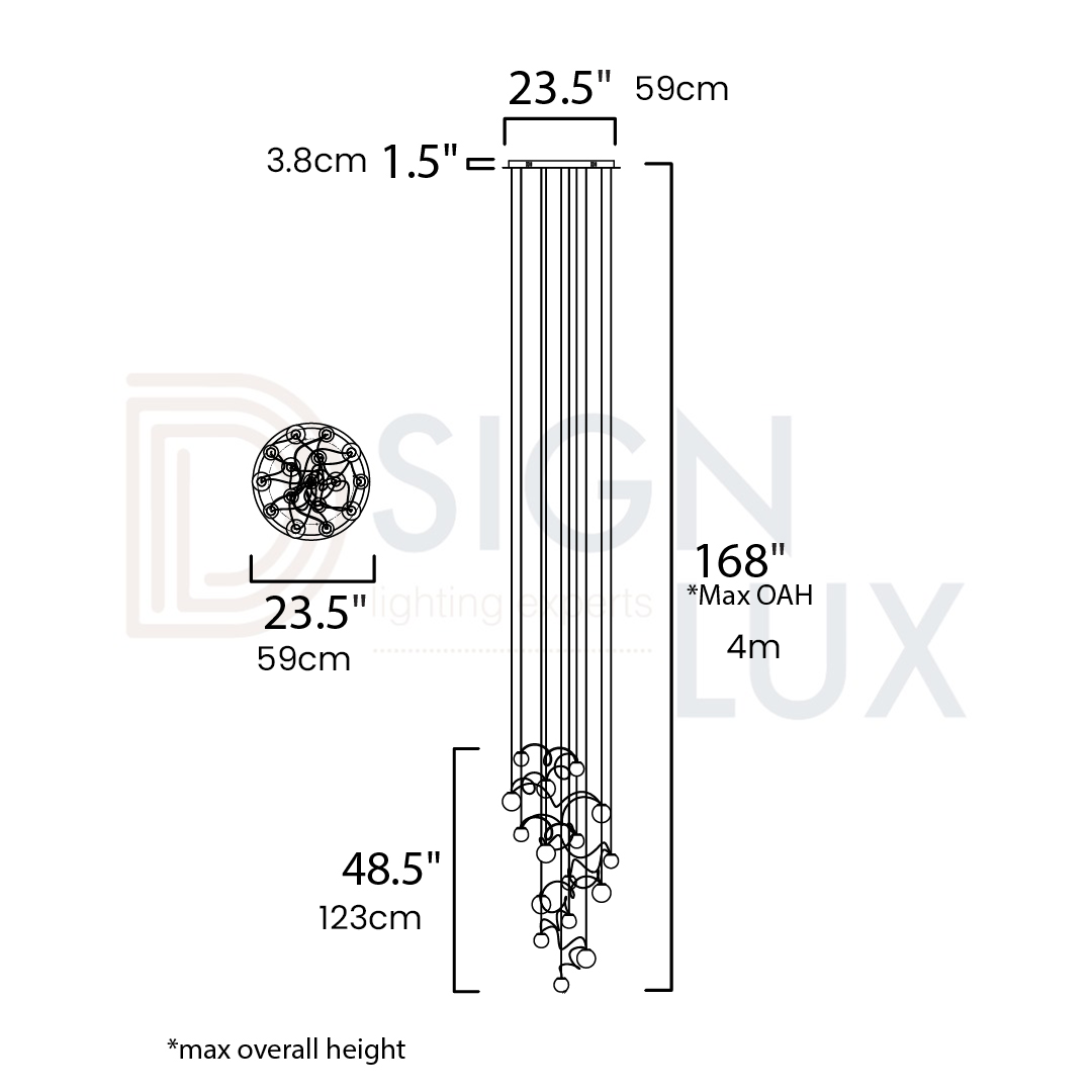 Lámpara colgante LED Bobble de 16 luces-ET2-E20656-91PC-medida Lámpara colgante LED Bobble de 16 luces-ET2-E20656-91PC-medida