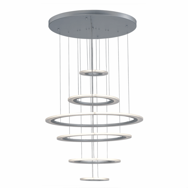 Lámpara colgante LED de doble altura de 6 anillos LED-Saturn II-E22664-11MS-ET2