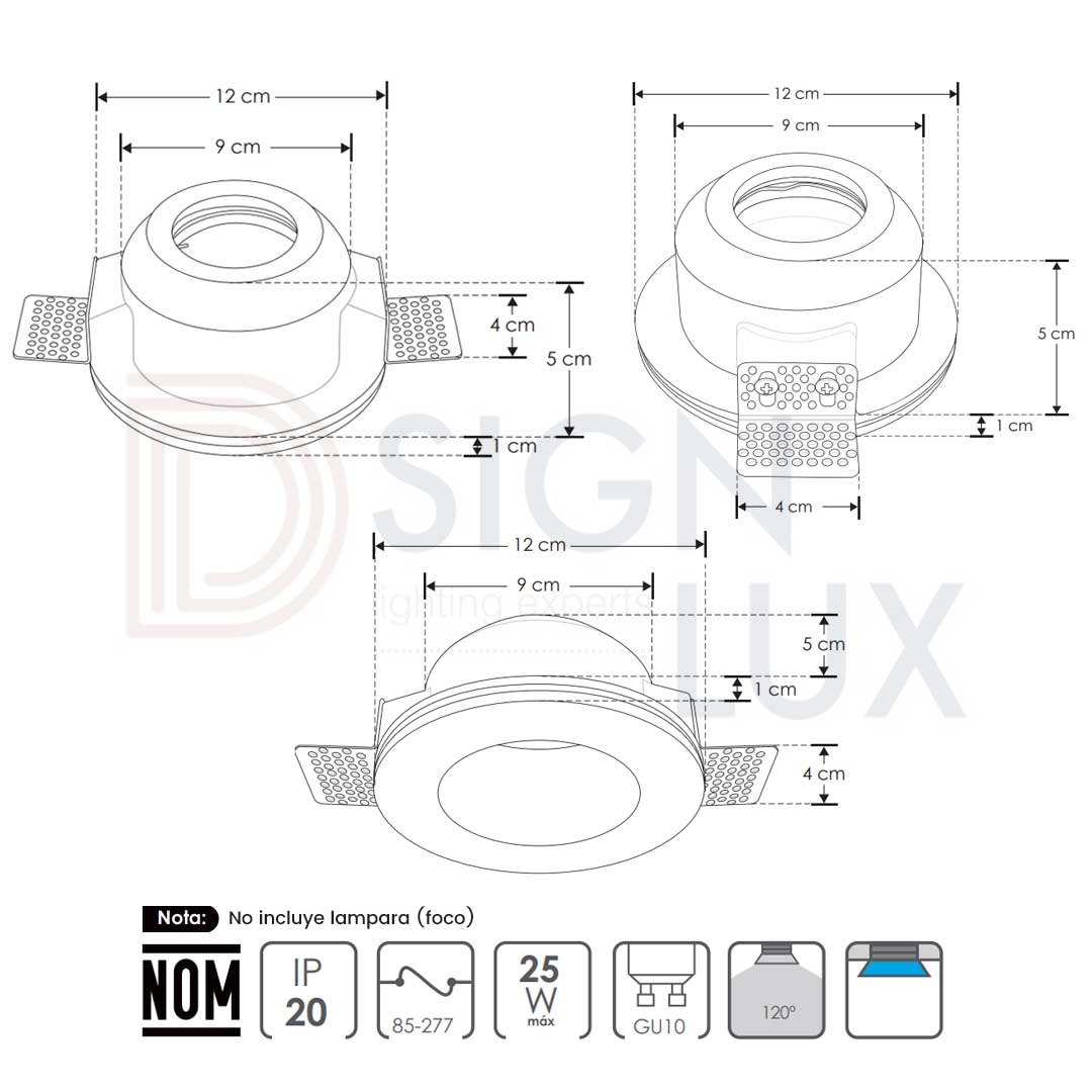 Lámpara-para-empotrar-en-techo-tipo-downlight-para-focos--tipo-dicroicas-Etori-Yeso-ILUEURTRIM6502W-ilumileds-line-stone-tienda-de-lamparas-tipo-difusor-medidas Lámpara-para-empotrar-en-techo-tipo-downlight-para-focos--tipo-dicroicas-Etori-Yeso-ILUEURTRIM6502W-ilumileds-line-stone-tienda-de-lamparas-tipo-difusor-medidas
