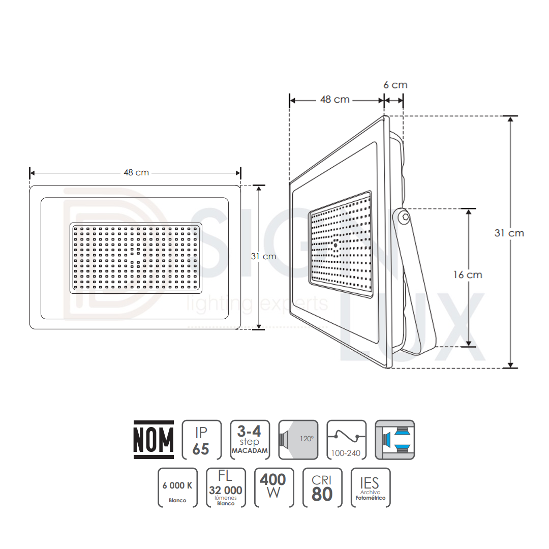 Luminario-LED-Reflector-LED-color-negro-de-48x31cm-ILURESMD400WWN-ILUMILEDS-medida Luminario-LED-Reflector-LED-color-negro-de-48x31cm-ILURESMD400WWN-ILUMILEDS-medida