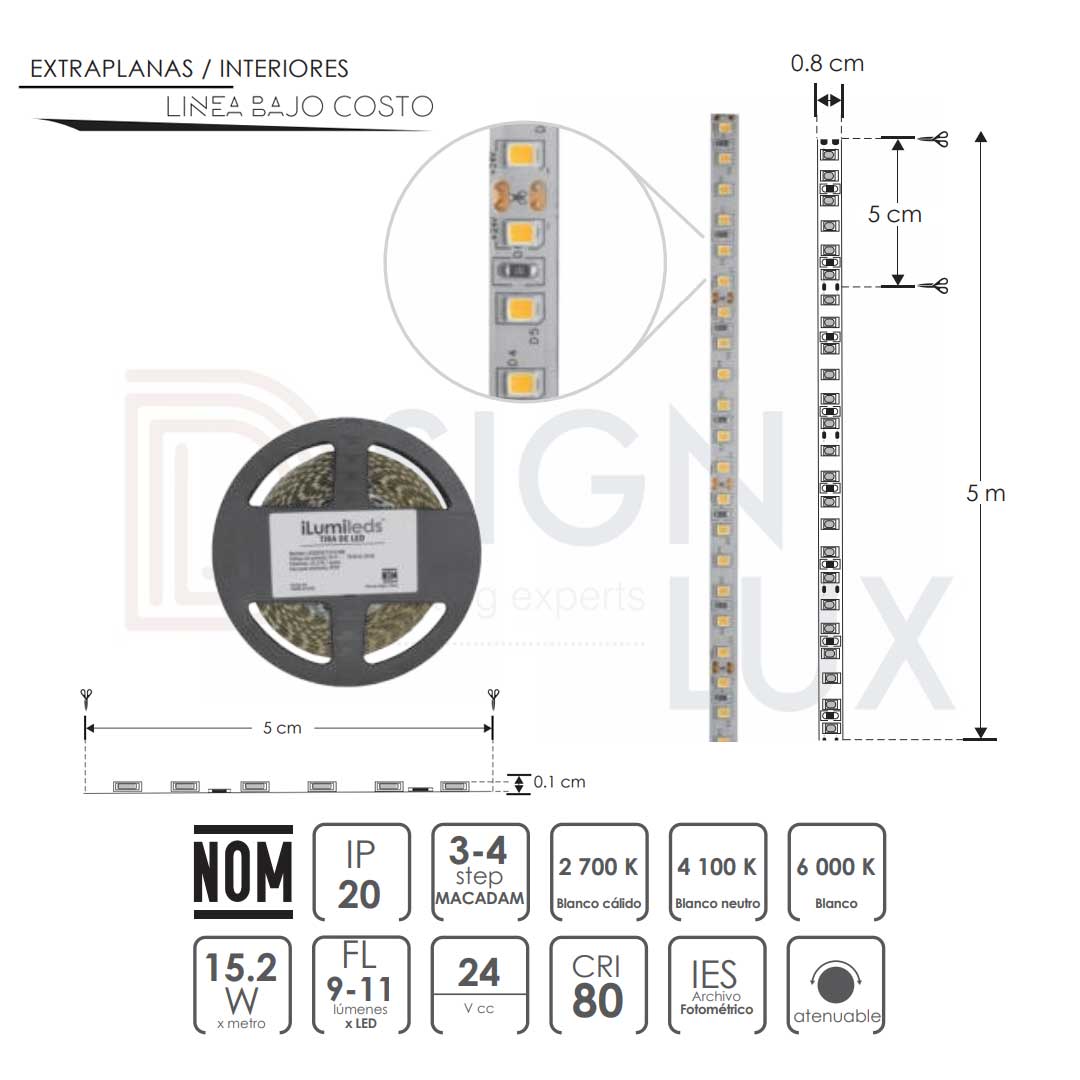 Tira-LED-atenuable-LE28352724120R-LE2835Z24120R-LE2835W24120R-Ilumileds-tiras-led-tienda-de-lamparas-designlux-medidas Tira-LED-atenuable-LE28352724120R-LE2835Z24120R-LE2835W24120R-Ilumileds-tiras-led-tienda-de-lamparas-designlux-medidas