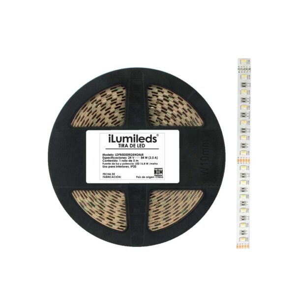 Tira-LED-de-exterior-atenuable-LDPB5050RGBW246R-Ilumileds-tiras-led-tienda-de-lamparas-designlux
