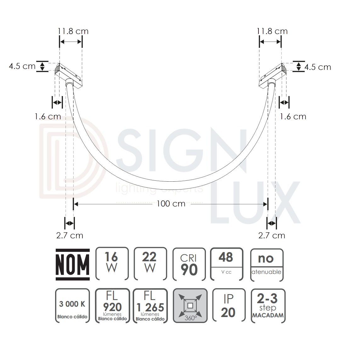 TIRA-LED-NEON-REDONDA-PARA-RIEL-MAGNÉTICO-DE-200-CM-CON-240-LEDS-POR-M-NO-ATENUABLE-ILUNEONMAG100WWB