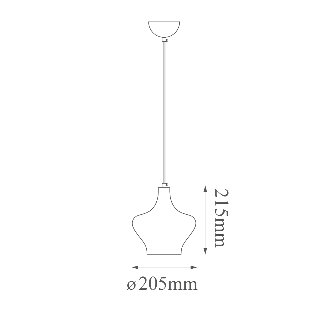 lampara-colgante-color-cobre-cristal-viena-Q41885 medida Lámpara colgante led con cuerpo de cristal en acabado cobre y humo con cable de 3m - Imagen 5