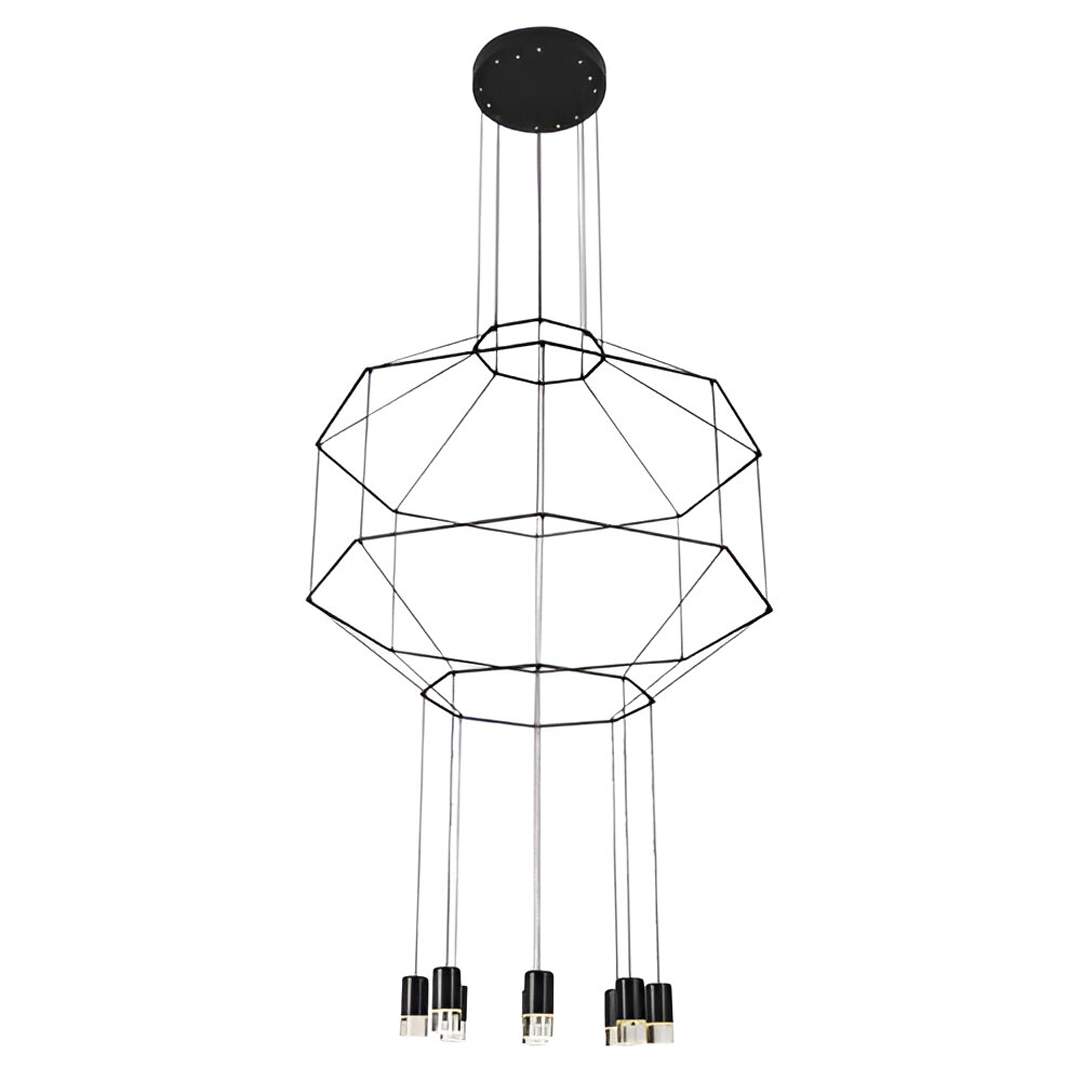 lampara-colgante-led-color-negro-de-8-luces-Q27888-BK lampara-colgante-led-color-negro-de-8-luces-Q27888-BK
