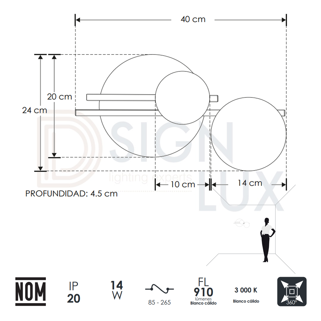 lampara-led-para-pared-minimalista-color-negro-ILUEUR554014WWWB-medidas-tienda-de-lampara