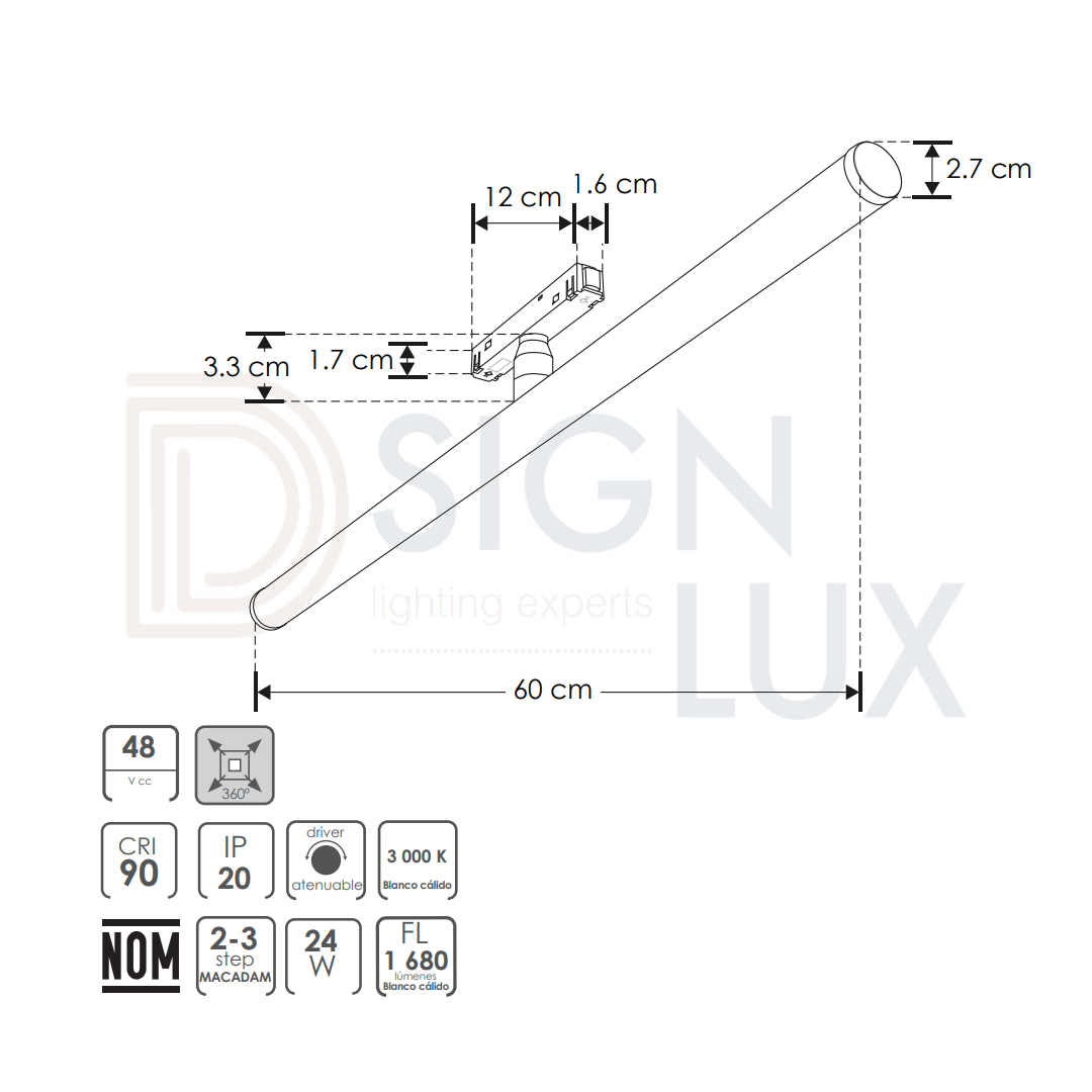 luminario-led-para-riel-magnetico-ILUS14DMAG24W-ilumileds-24W-medidas luminario-led-para-riel-magnetico-ILUS14DMAG24W-ilumileds-24W-medidas