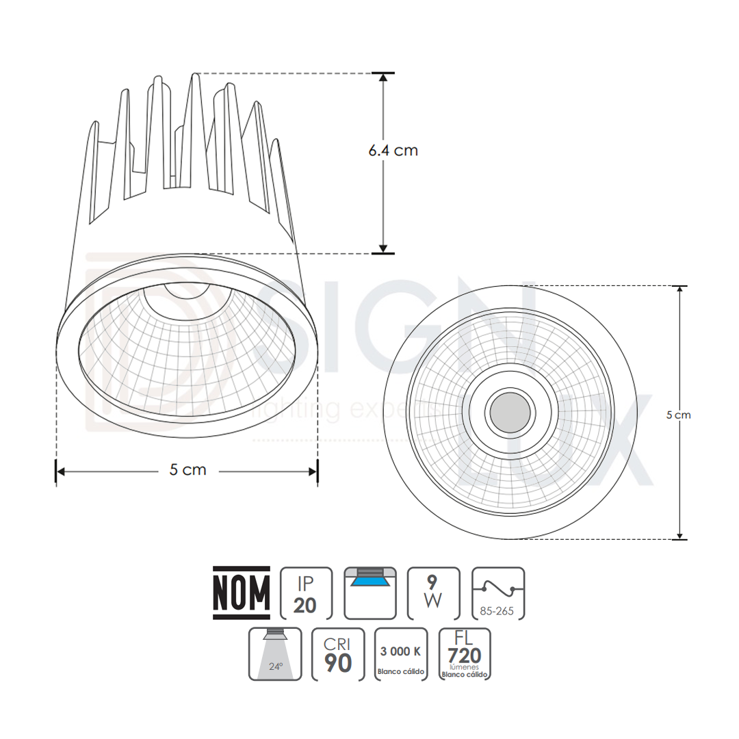 modulo-led-9-watts-ip20-ILUMOD9WWW-ilumileds-medidas modulo-led-9-watts-ip20-ILUMOD9WWW-ilumileds-medidas