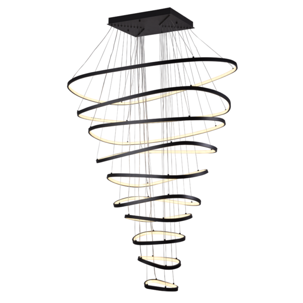 LAMPARA-LED-COLGANTE-COLOR-NEGRO-DE-DOBLE-ALTURA-CON-10-AROS-STONE-9870-LUXICA