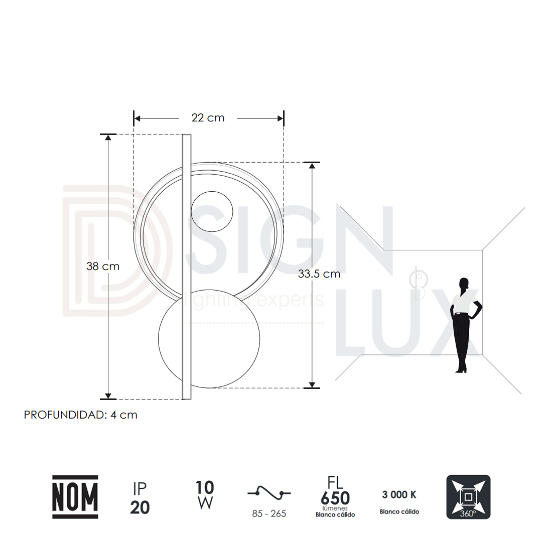 lampara-para-pared-led-color-negro-y-oro-minimalista-tienda-de-lamparas-designlux-lampara-de-pared-estilo-europeo-ilumileds-ILUEUR553810WWWB-medidas