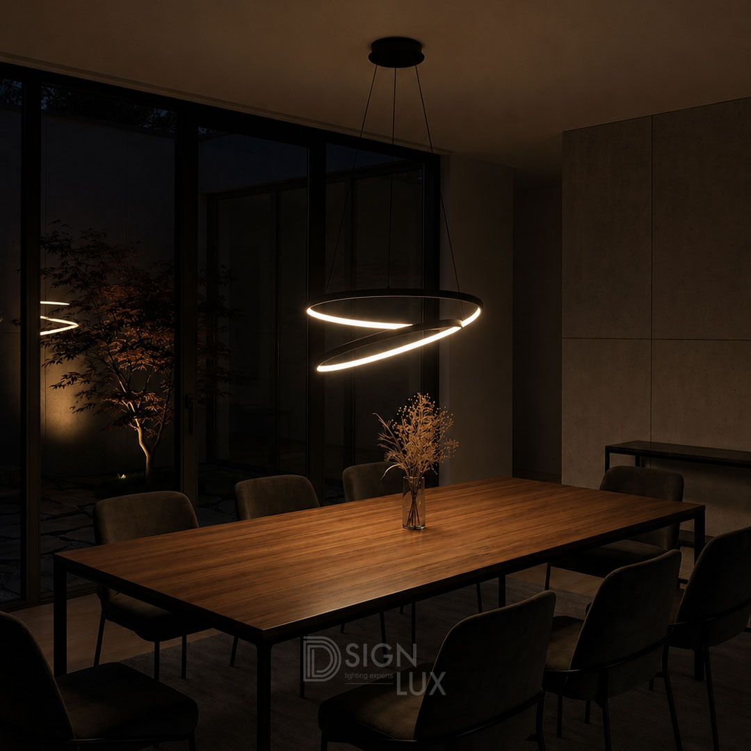 lámpara colgante led aro circular negra de 70 cm, de metal y aluminio, luz cálida 3000k y cable ajustable de 1.5 m lámpara colgante led aro circular negra de 70 cm, de metal y aluminio, luz cálida 3000k y cable ajustable de 1.5 m